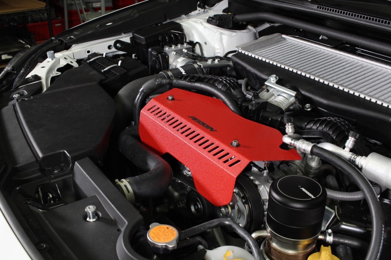 Subaru WRX Pulley Cover - Perrin Performance - TALL - For Use w/o PERRIN AOS - Red - `22-`25